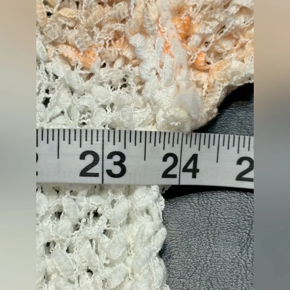 POL Crochet peach and white Oversized Comfy Sweater NWT size Medium - Picture 11 of 15